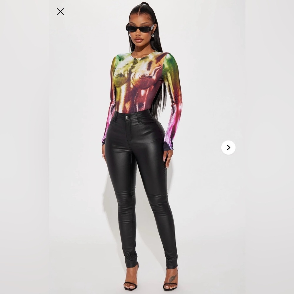 Sammie High Rise Leather Pants - Black